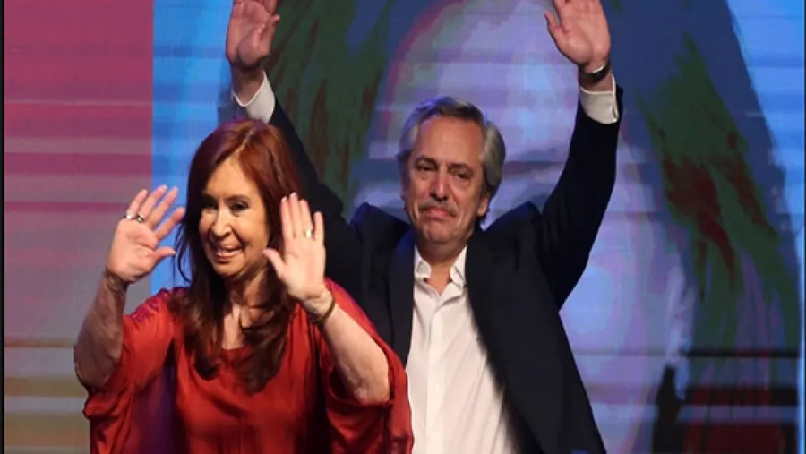 Cristina Fernández con Alberto Fernández