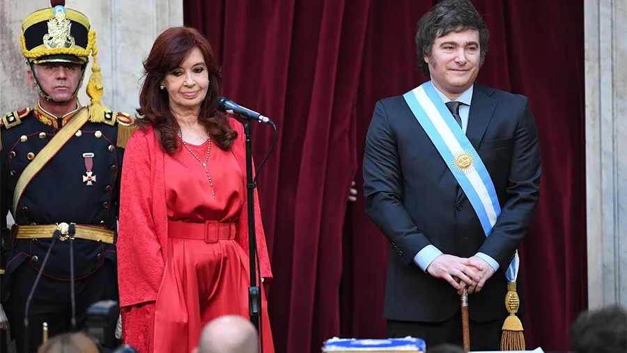 Imagen de archivo de Cristina Fernández de Kirchner y Javier Milei. Imagen de archivo de Cristina Fernández de Kirchner y Javier Milei.