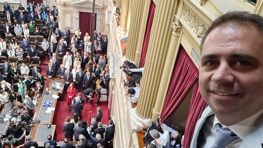 Mauricio Davico en el Congreso de la Nación.