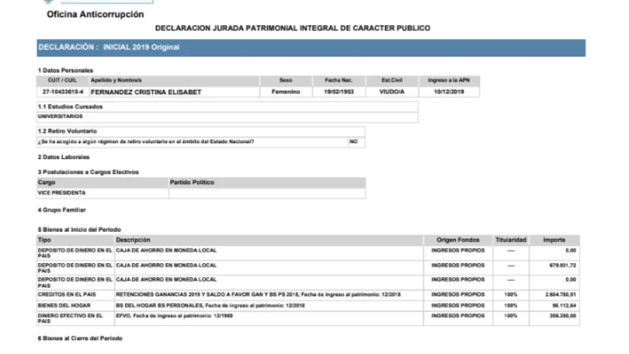 Declaración jurada