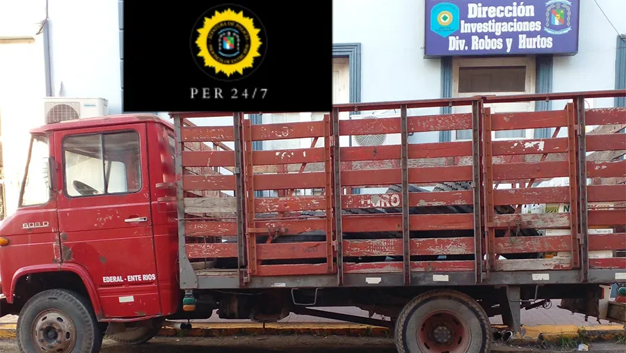 El camión, cubiertas y otros elementos fueron robados en Seguí, pero recuperados por la Policía.