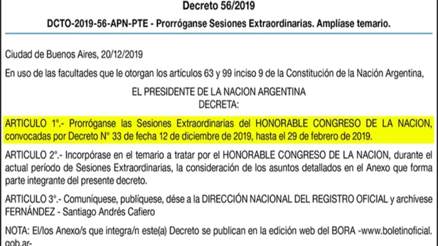 decreto con error publicado en el Boletín Oficial