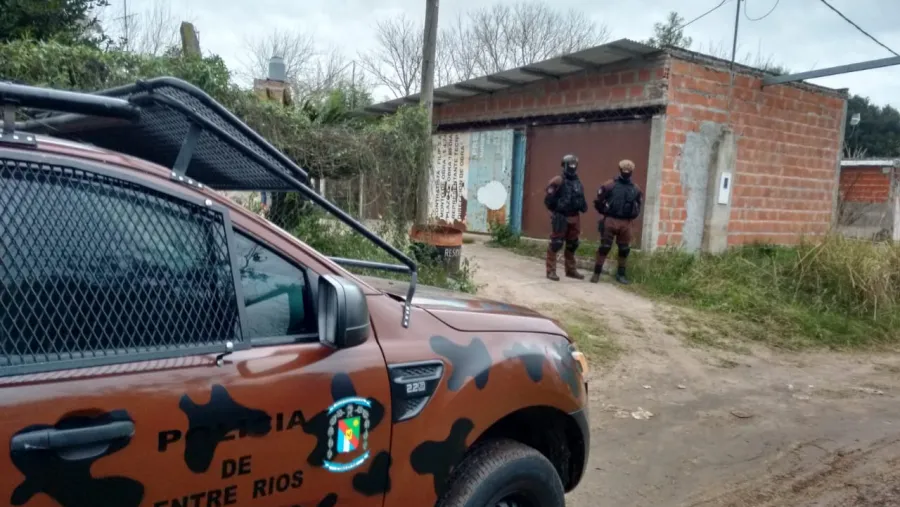 El allanamiento por una causa de narcomenudeo fue realizado en Diamante.