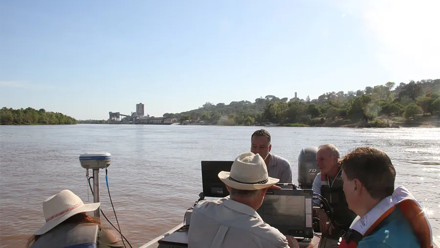 Determinar el calado en el puerto de Diamante es clave para apuntalar un portal para el desarrollo productivo de la provincia.