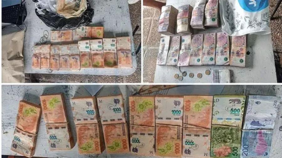 En total se les secuestró por orden de la Justicia Federal 3.746.000 pesos en efectivo.