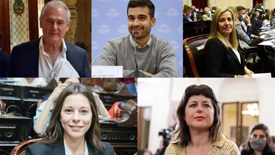 Atilio Benedetti, Tomás Ledesma, Marcela Antola, Nancy Ballejos y Carolina Gaillard.