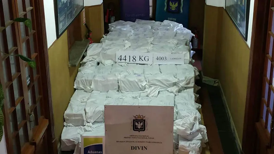 La cocaína decomisada en Uruguay tuvo un peso total de 4,4 toneladas. Es el mayor secuestro en la historia de ese país.