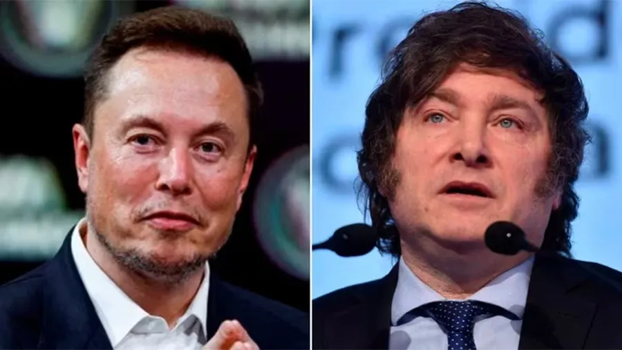 Elon Musk y Javier Milei. Elon Musk y Javier Milei.
