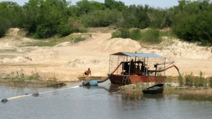 extracción de arena