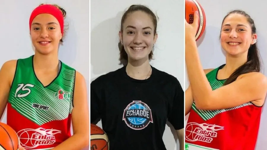 Tres entrerrianas sueñan con el Premundial U16 de básquetbol