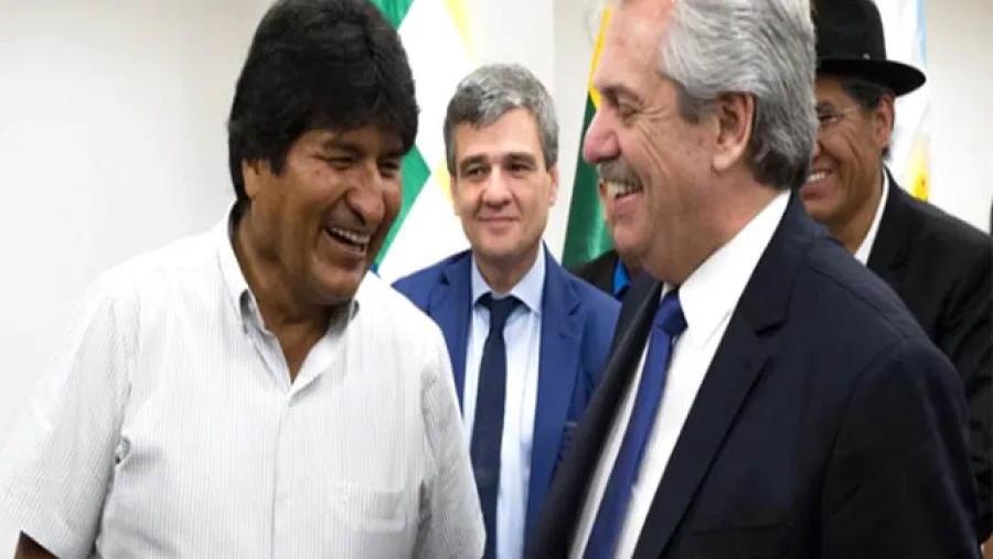 Aníbal Fernández con Evo Morales