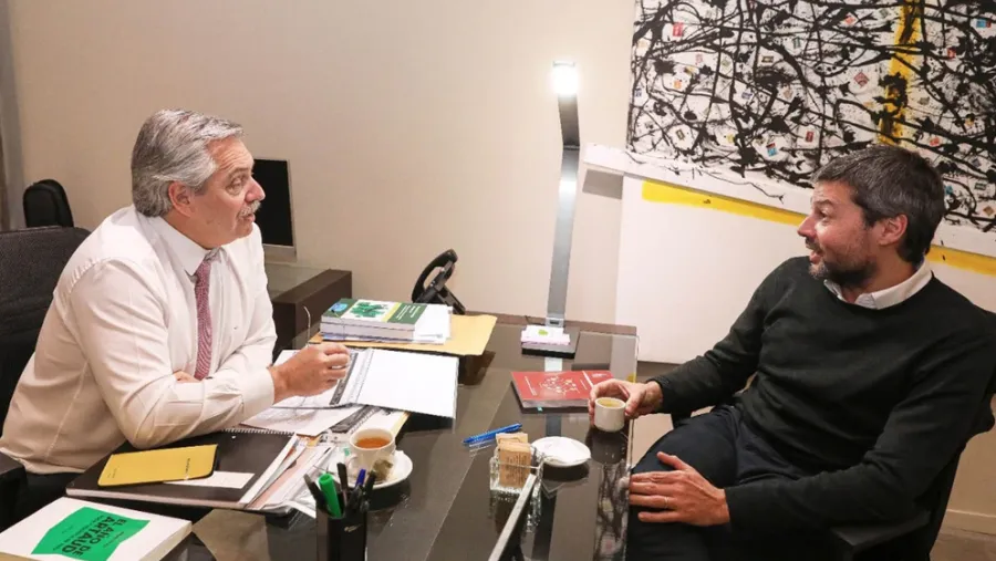 Alberto Fernández con Matías Lammens