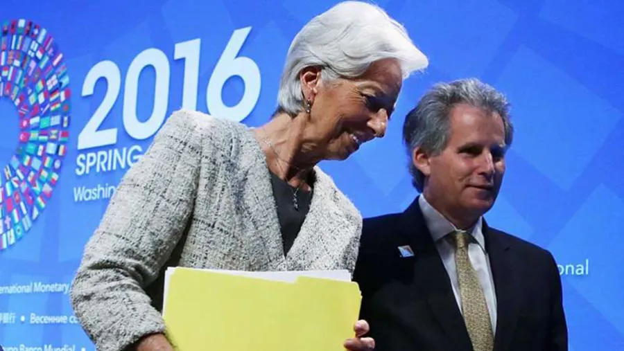 Christine Lagarde, ex titular del Fondo, y David Lipton, director interino. Christine Lagarde, ex titular del Fondo, y David Lipton, director interino.