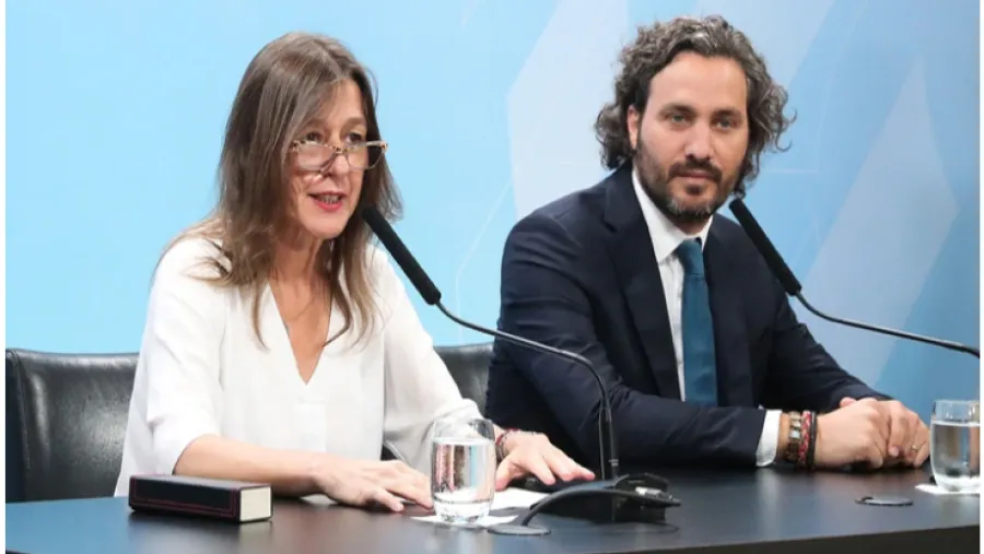 Sabina Frederic junto a Santiago Cafiero