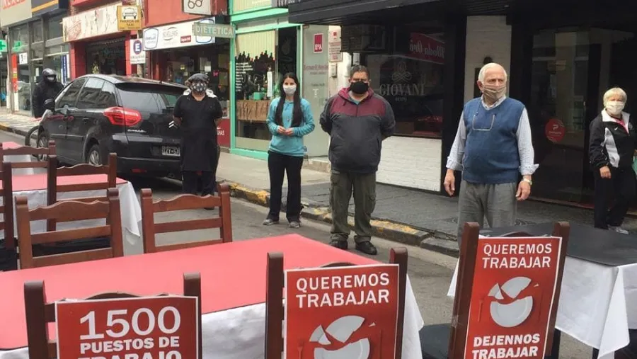 protesta de gastronómicos en Paraná