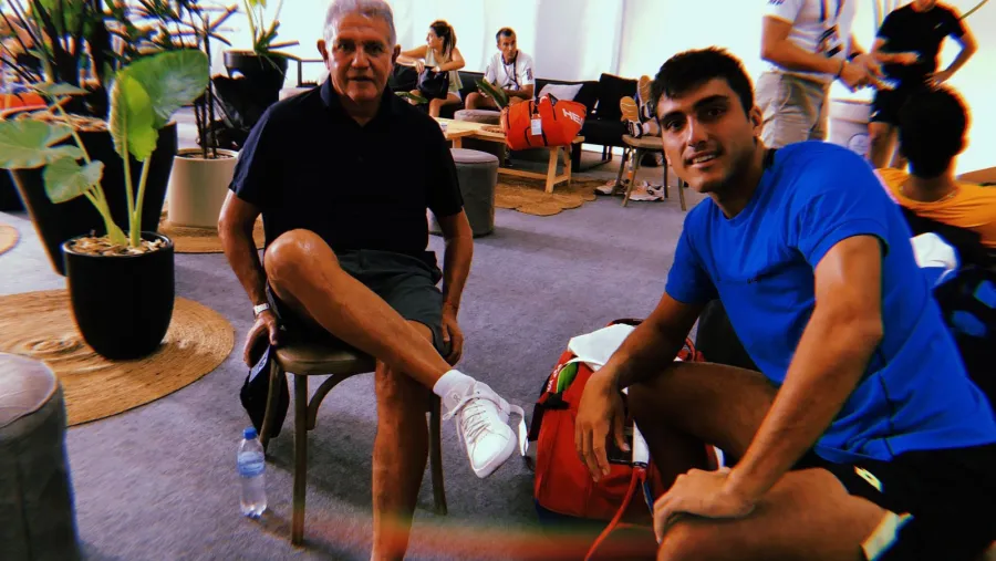 El entrerriano Jorge Burruchaga, presente para el debut de su hijo en el Córdoba Open