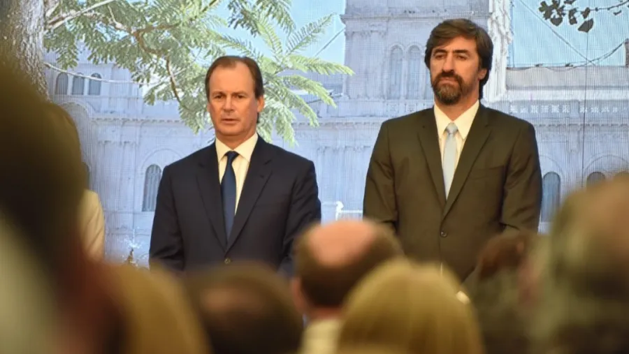 Ángel Giano con Gustavo Bordet