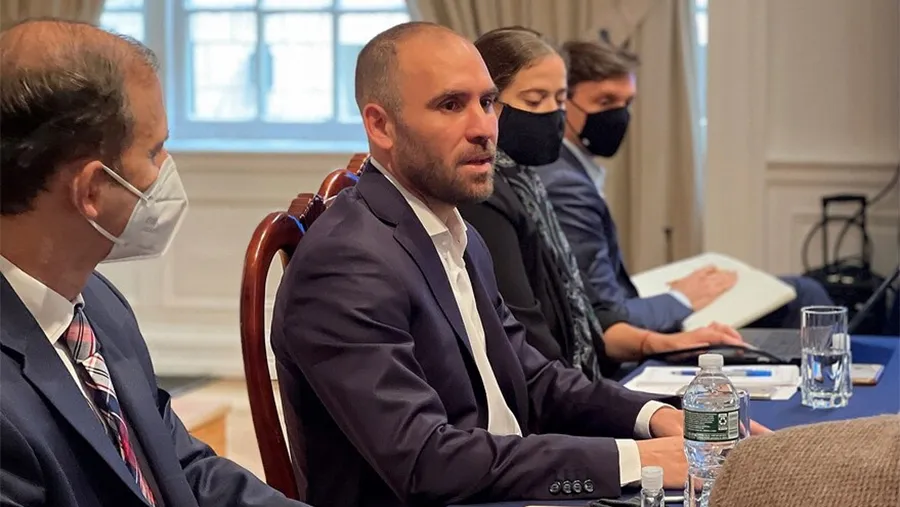 Martín Guzmán en Nueva York en una reunión con inversores a quienes les explicó los objetivos marcoeconómicos de 2021.