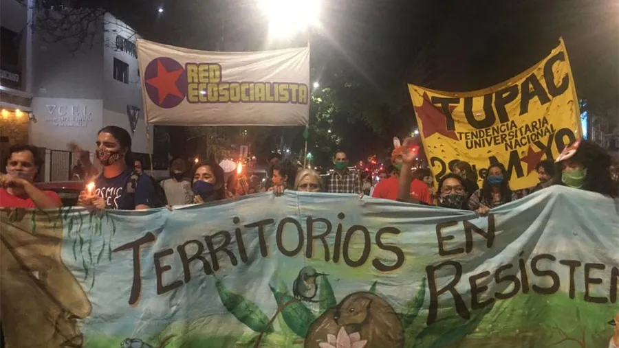 La movilización en defensa de los humedales, se hizo visible en Rosario como en varias localidades del país.