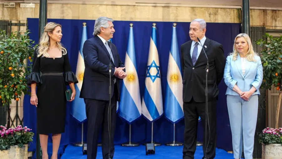 Alberto Fernández con Benjamin Netanyahu