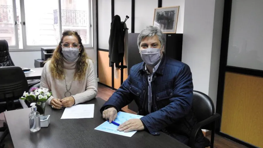 Tomás Proske de INFADER junto a Ana Lía Allemand