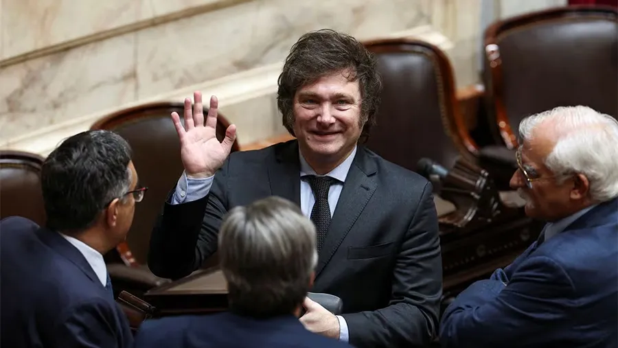 Javier Milei, presidente electo de Argentina, el miércoles pasado en el Congreso.