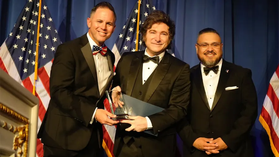 Javier Milei en la Americans Patriots Gala. Javier Milei en la Americans Patriots Gala.