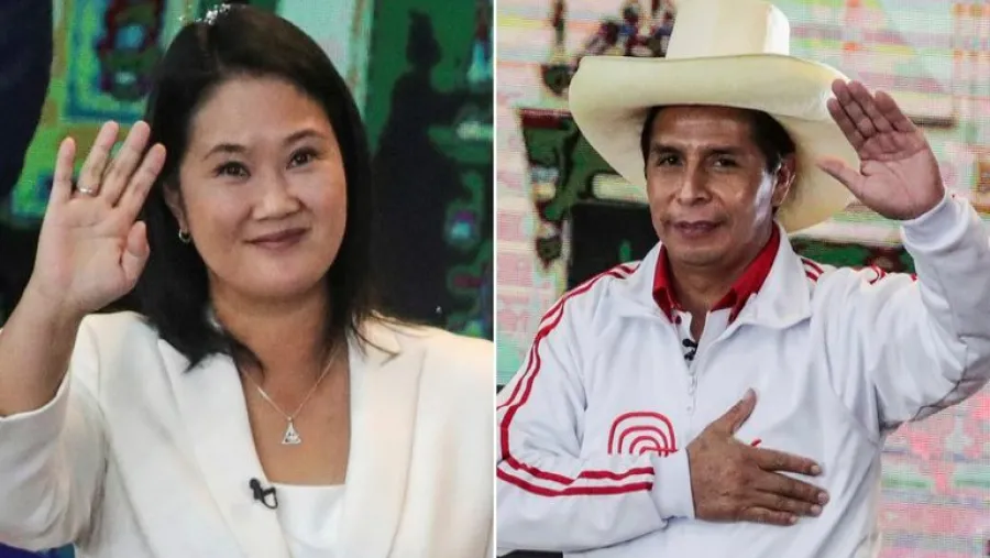 Keiko Fujimori y Pedro Castillo