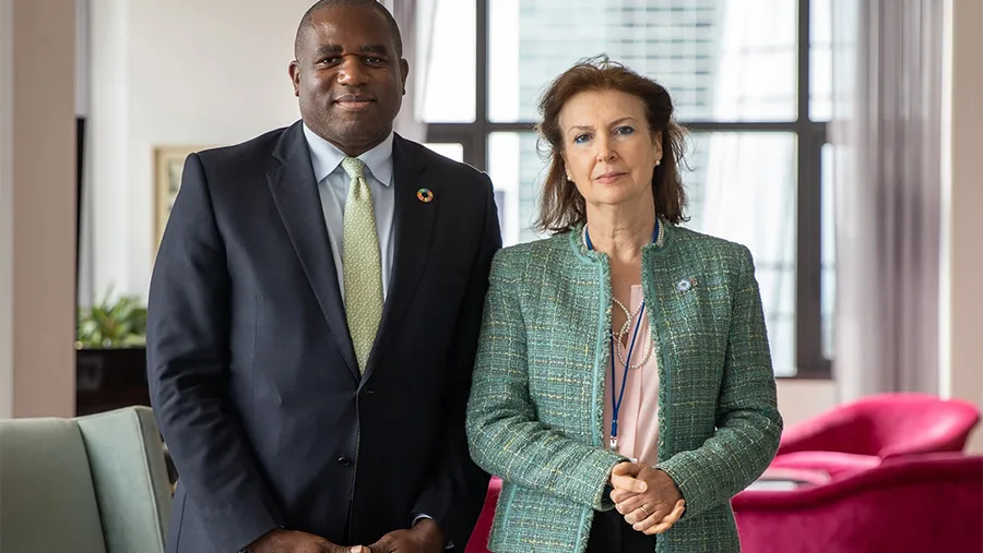 El secretario de Política Exterior británico, David Lammy, y la canciller argentina Diana Mondino, el pasado 24 de septiembre. El secretario de Política Exterior británico, David Lammy, y la canciller argentina Diana Mondino, el pasado 24 de septiembre.