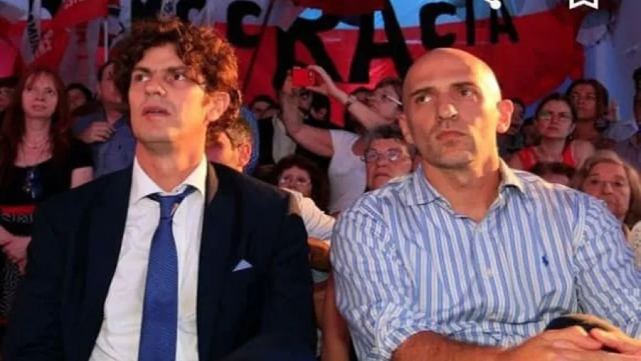 Emiliano Yacobitti junto a Martín Lousteau.