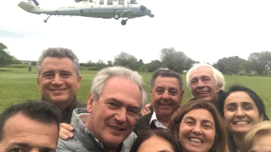 La llegada del presidente a la provincia