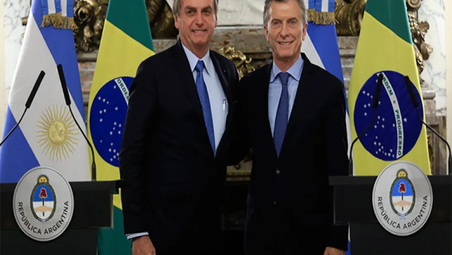Jair Bolsonaro con Mauricio Macri