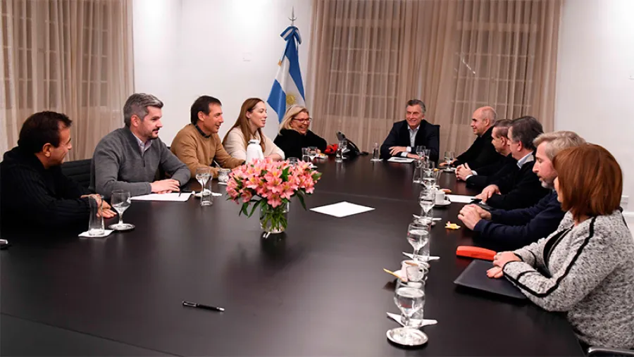 Macri con sus principales socios de Cambiemos