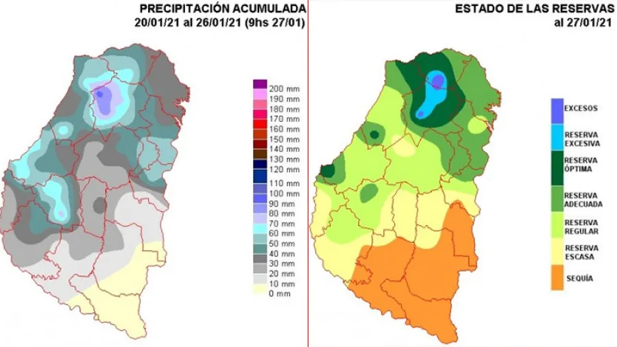 mapa lluvias Entre Ríos 