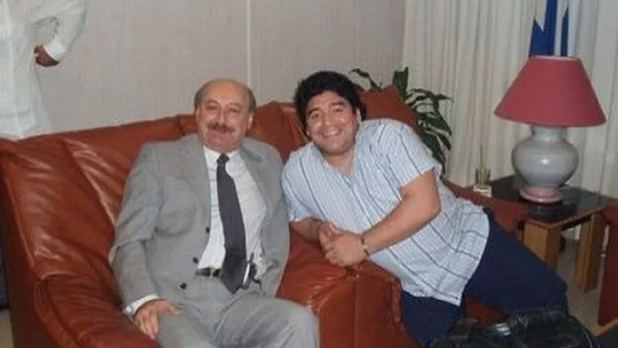 Raúl Taleb con Diego Maradona