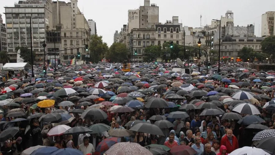 Imagen de archivo de la marcha encabezada por los fiscales, después de la muerte de Nisman. Ya pasaron cinco años y aún no hay justicia.