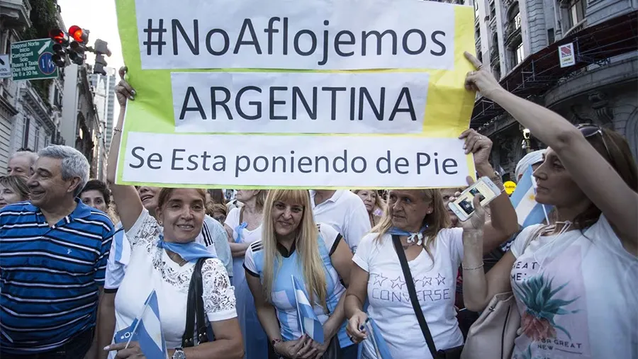 Una marcha en Buenos Aires, en una imagen de archivo. Una marcha en Buenos Aires, en una imagen de archivo.