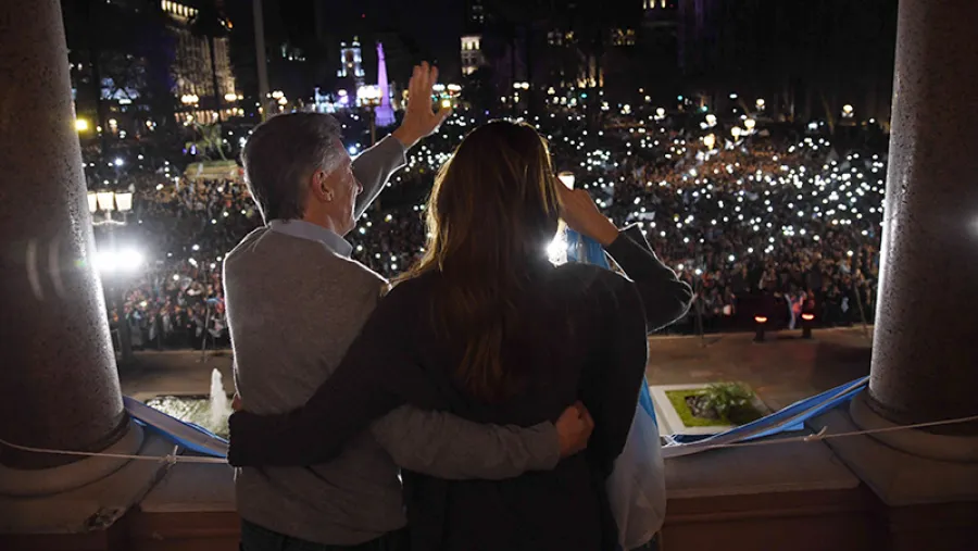 Macri desde el Balcón en Casa Rosada Macri desde el Balcón en Casa Rosada