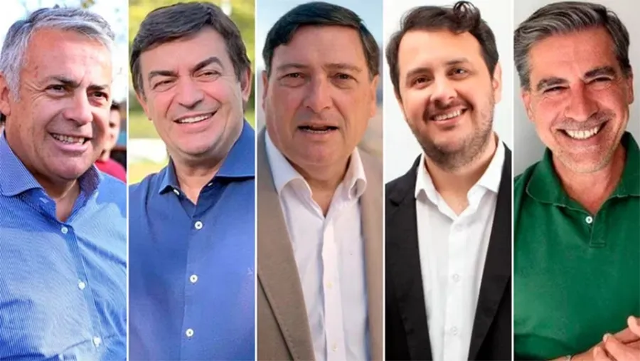 Alfredo Cornejo, Omar De Marchi, Omar Parisi, Lautaro Jiménez y Mario Vadillo, los cinco candidatos a gobernador de las elecciones Mendoza 2023. Alfredo Cornejo, Omar De Marchi, Omar Parisi, Lautaro Jiménez y Mario Vadillo, los cinco candidatos a gobernador de las elecciones Mendoza 2023.