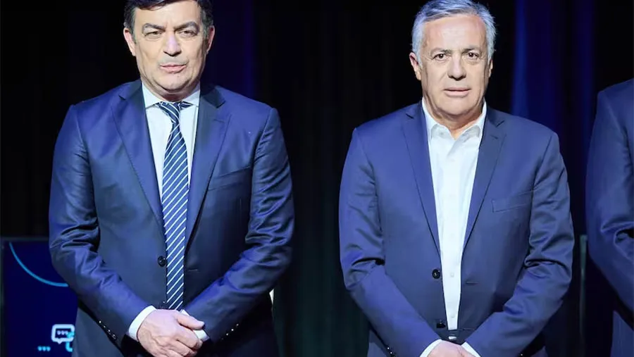 Los candidatos a Gobernador de Mendoza Omar De Marchi y Alfredo Cornejo.