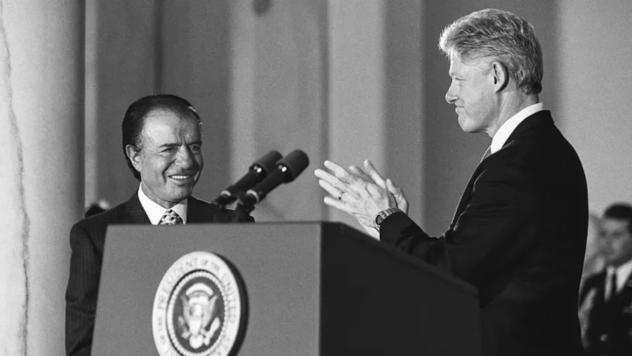 Carlos Menem y Bill Clinton.