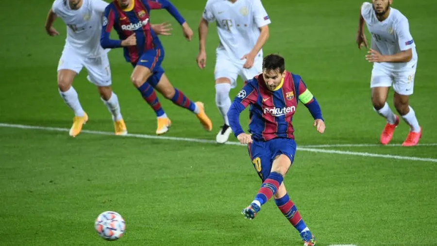 Messi abrió el marcador para la goleada del Barcelona en su debut por la Champions