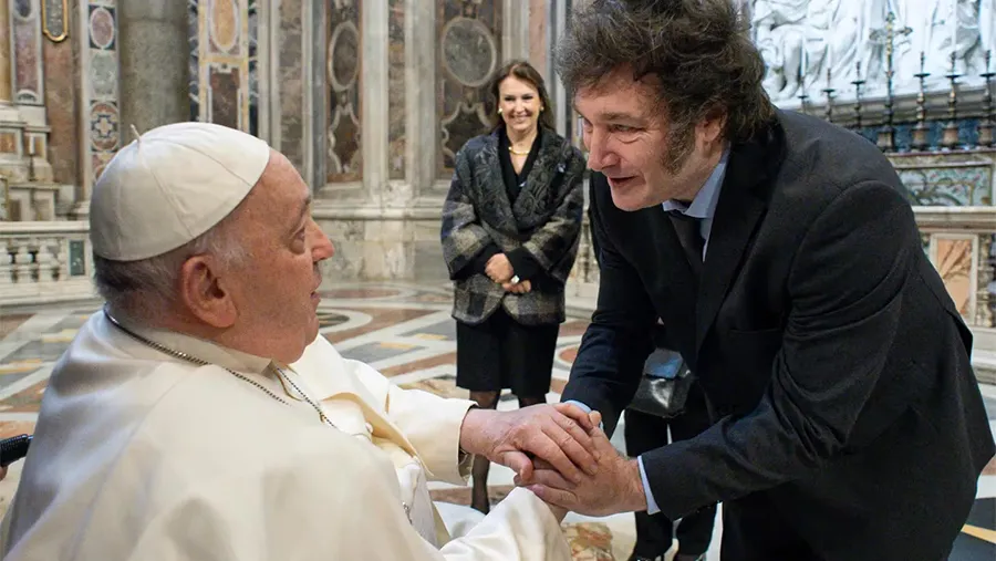 El encuentro del Papa Francisco y Javier Milei. El encuentro del Papa Francisco y Javier Milei.