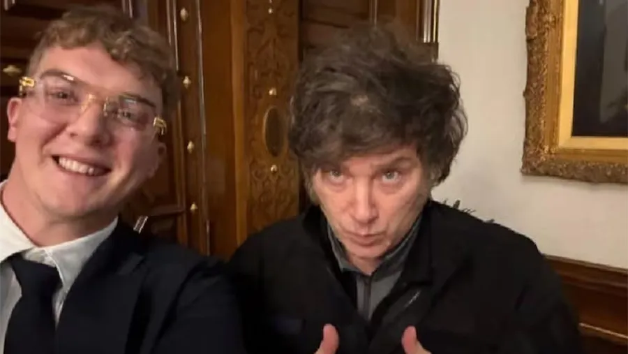 Milei, en la Casa Rosada, con Hayden Mark Davis, a quien ahora señalan como responsable de $LIBRA.