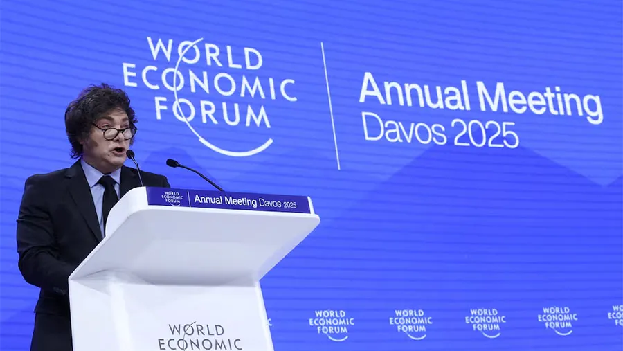 Javier Milei en el Foro de Davos.