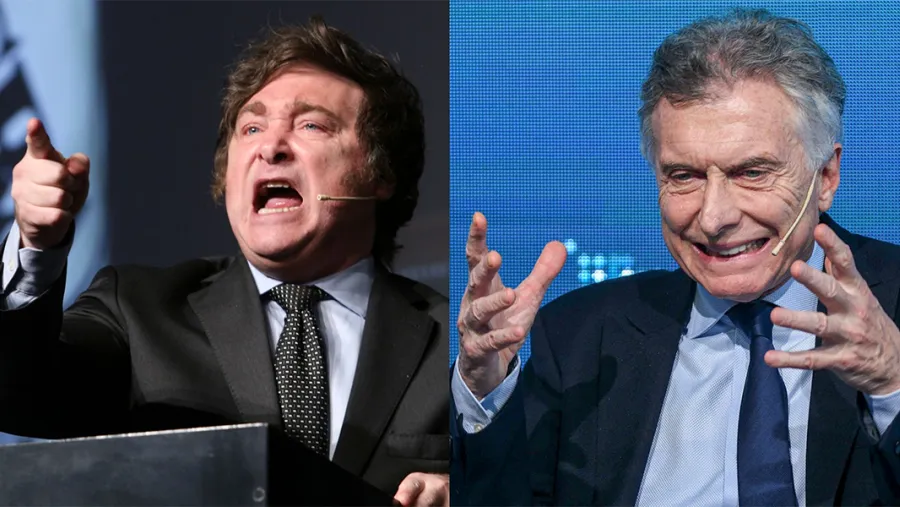Javier Milei y Mauricio Macri.