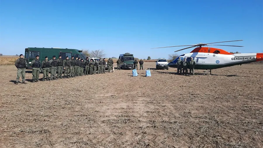 Secuestran 175 kilos de cocaína cerca de la frontera entre Santa Fe y Buenos Aires.