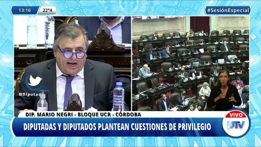 Mario Negri sesión Ganancias