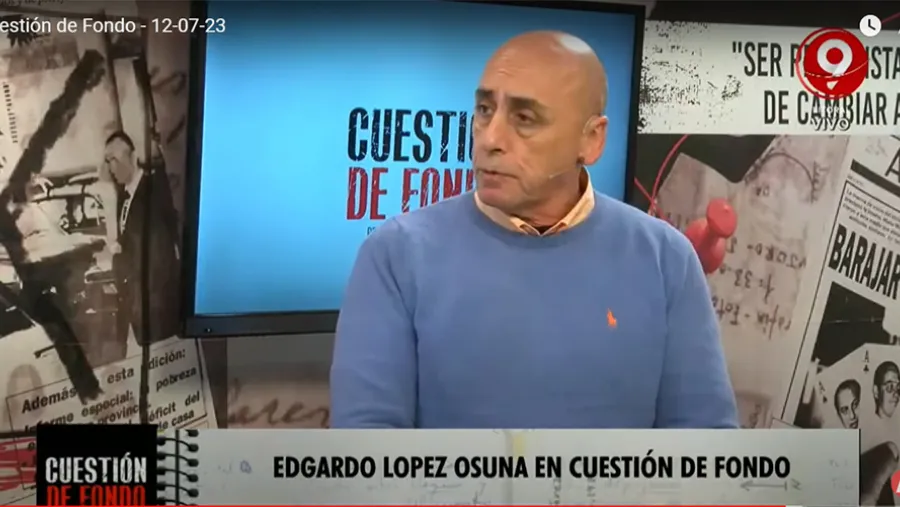 Imagen captada de la pantalla de televisión.