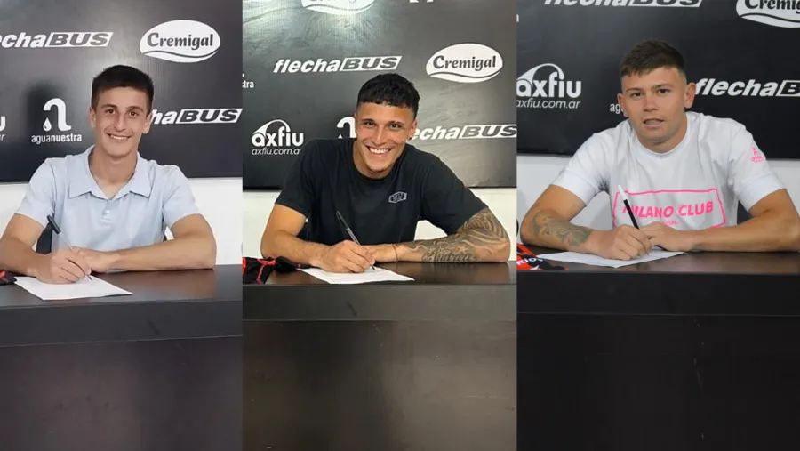 Joaquín Barolín, Santiago Bellatti y Benjamín Bravo firmaron contrato con Patronato Joaquín Barolín, Santiago Bellatti y Benjamín Bravo firmaron contrato con Patronato